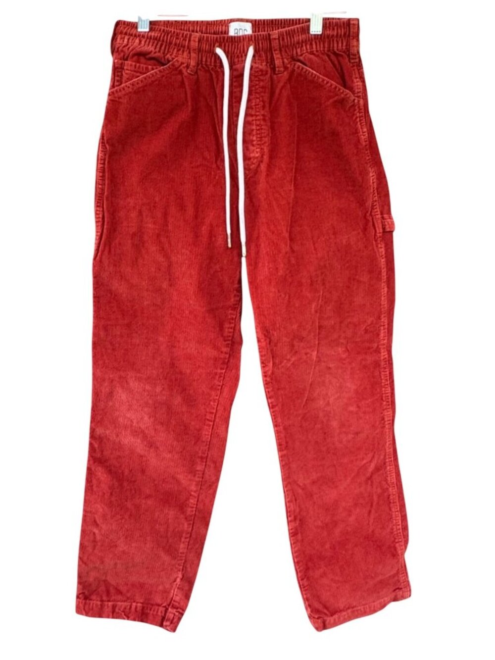 BDG Urban Outfitters Women Small Corduroy Cargo Carpenter Pants Red Orange